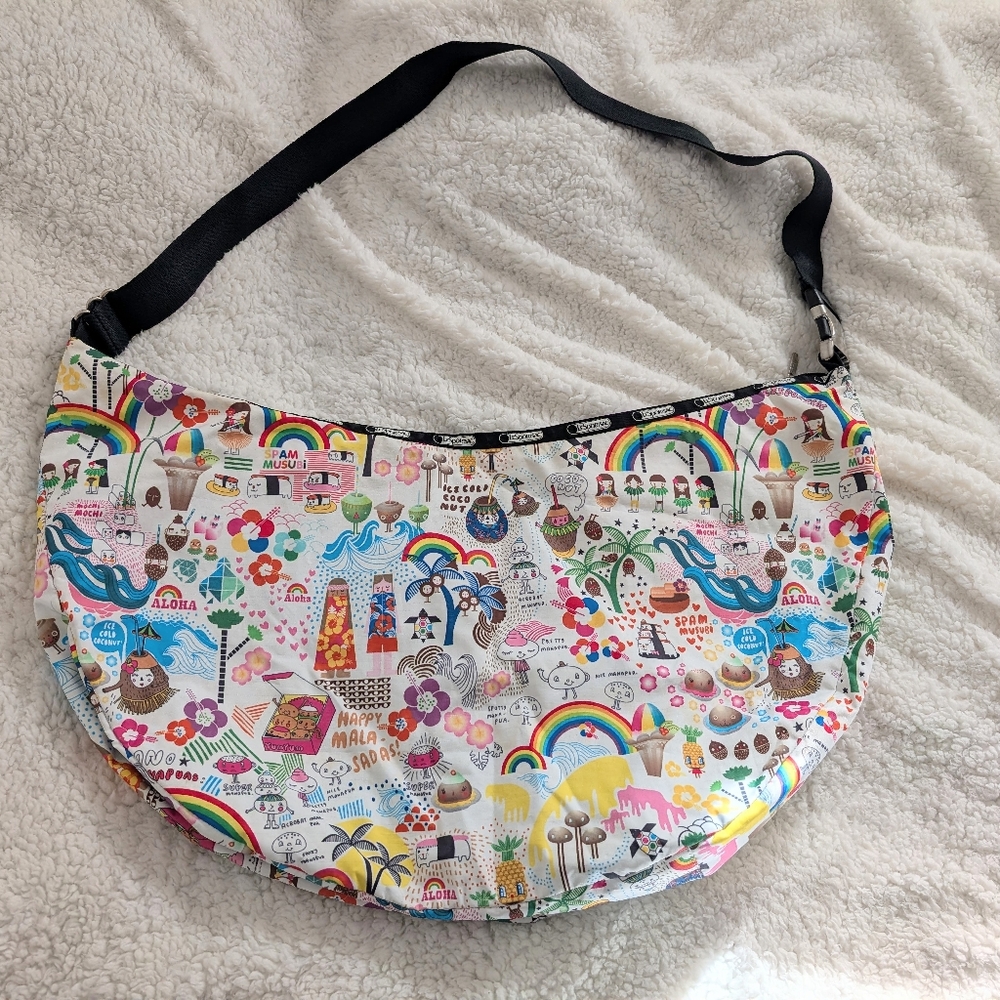Lesportsac Hawaii Large Shoulder Sling Crescent Bag